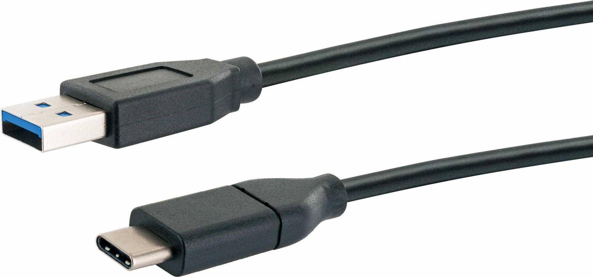Schwaiger CK 3141 USB Kabel 1 m 3.2 Gen 1 (3.1 Gen 1) USB A USB C Schwarz (CK3141533) von SCHWAIGER