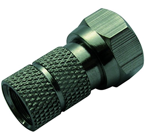 Schwaiger FST8204 241 Typ F, 4 Stück, Koaxialstecker (Typ F, Silber, Plastiktüte, 4 Stück) von SCHWAIGER