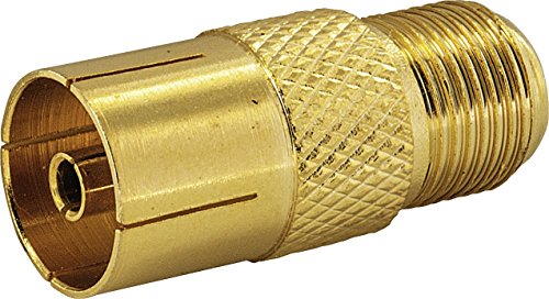 Schwaiger GOUST9320537 Adapter F/Koax Buchse Gold von SCHWAIGER