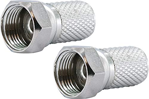 Schwaiger GmbH -FST8002 531- F-Aufdrehstecker 2-er Set/ 8 mm Durchmesser/für Koaxialkabel/Verbindung von Stecker und Kabel/ 2 Stück/Silber Schwaiger GmbH -FST8002 531- F-Aufdrehstecker 2-er Set/ 8 mm Durchmesser/für Koaxialkabel/Verbindung von Stecker und Kabel/ 2 Stück/Silber von SCHWAIGER
