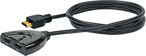 Schwaiger HDM21A 531 Verteilerkabel (HDMI, 2X Buchse auf Stecker, 0,7 m) schwarz von SCHWAIGER