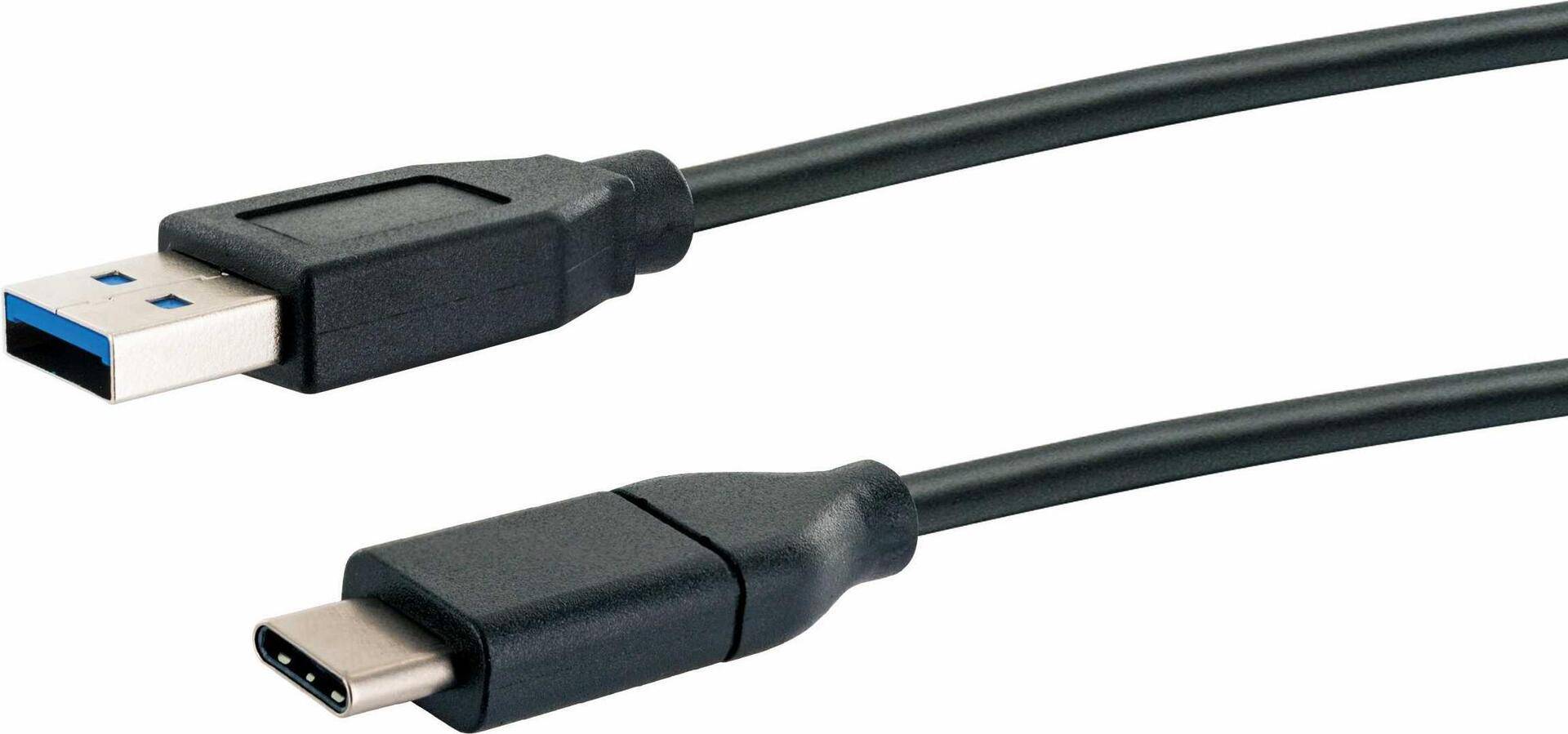 Schwaiger LK 050 C USB Kabel 0,5 m 3.2 Gen 2 (3.1 Gen 2) USB A USB C Schwarz (LK050C533) von SCHWAIGER