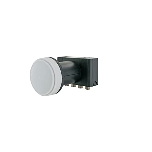 Schwaiger LNB4 10,70-12,75 GHz grau Frequenzwandler Minderer Low Noise Block (LNB), Hellgrau, Weiß von SCHWAIGER