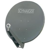 Schwaiger Premium Aluminium Offset Antenna - Satellit - Parabolantenne - Dual LNB (SPI085PA 011) von SCHWAIGER