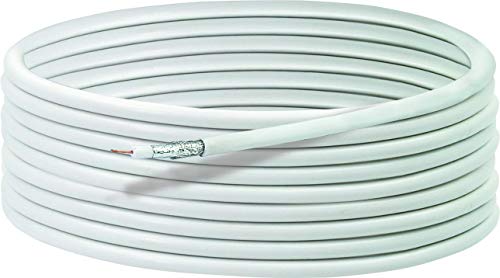 Schwaiger SAT Koaxialkabel unkonfektioniert (7 mm, 90 dB, 30m) weiß von SCHWAIGER