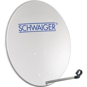 Schwaiger SAT-Spiegel 80cm, Alu, Rund Hellgrau (SPI2080011) von SCHWAIGER