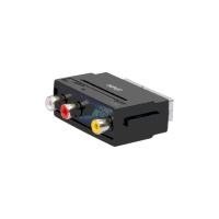 Schwaiger sca7300 531 Scart 3 x RCA Schwarz Kabel-Schnittstelle und Netzteil von SCHWAIGER