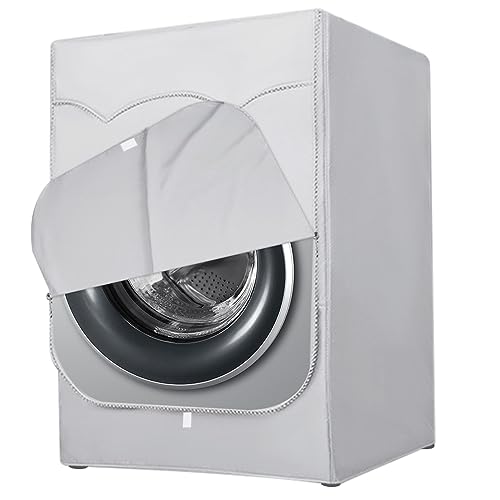 SCHYIDA Waschmaschine Abdeckung Wasserdicht Waschmaschinenabdeckung Abdeckung für Toplader Waschmaschine Wäschetrockner Abdeckung Waschmaschinengehäuse 85cm * 60cm * 60cm, Silber von SCHYIDA