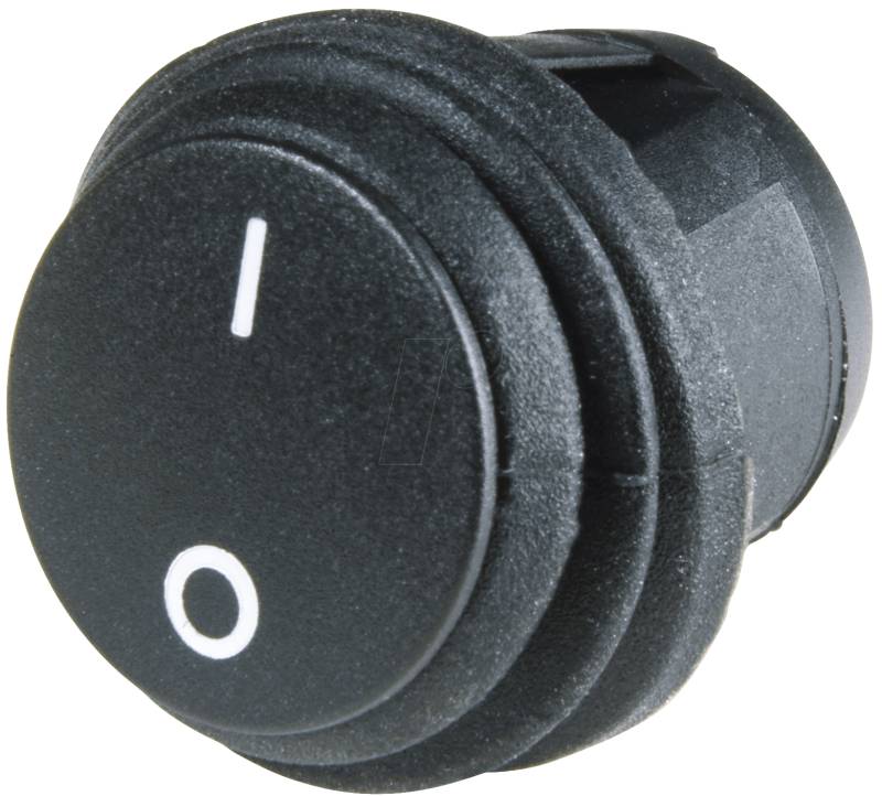 WS R13-112 A-SW - Wippenschalter rund IP65, 1x Ein - Aus, sw/sw von SCI-PARTS