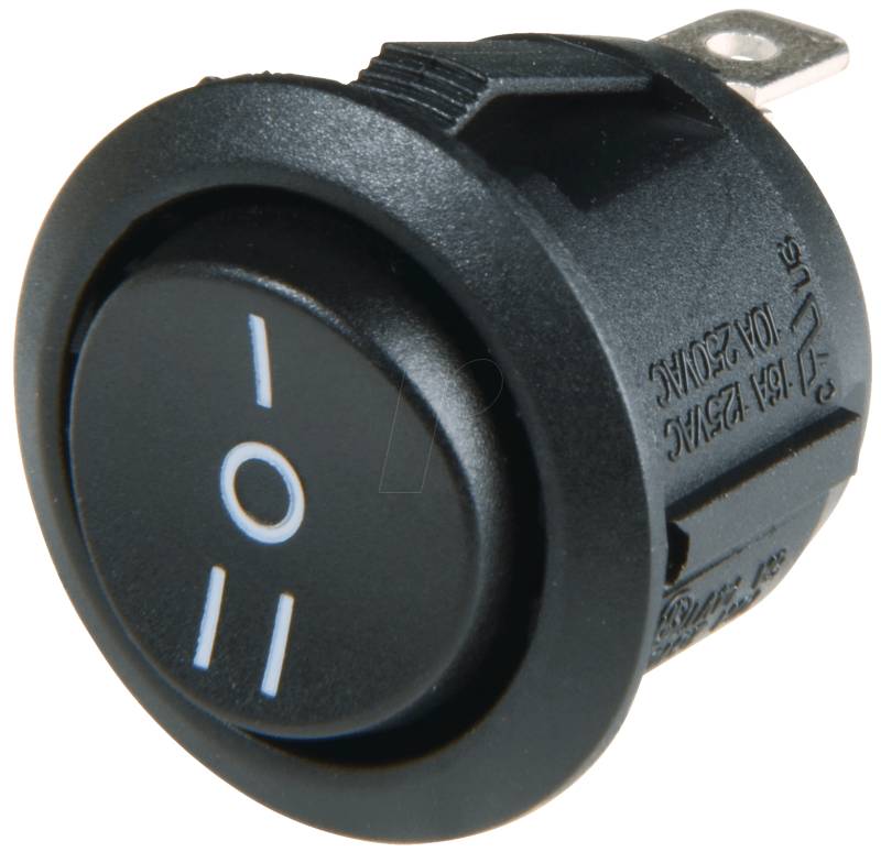 WS R13-112 DAAA - Wippenschalter rund, 1x Ein - Aus - Ein von SCI-PARTS