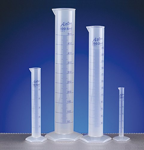 SCILABWARE 7CP0100P Messzylinder, 100 ml, transluzent, Polypropylen, graduiert, eingespritzt, 5 Stück von SCILABWARE