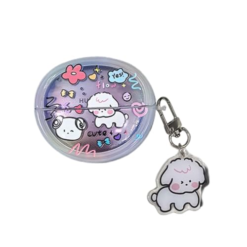 SCJLSDA Freeclip-Schutzhülle für Huawei Freeclip, niedliches Kawaii-Design, lustige Blumen, Tiere, Cartoon-Muster, exquisite weiche Schale, Kopfhörer-Schutzhülle für Mädchen und Jungen von SCJLSDA
