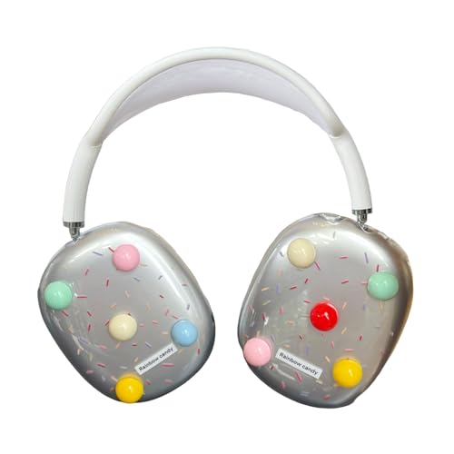 SCJLSDA Schutzhülle für AirPods Max, niedlich, exquisites 3D-Blumen-Eiscreme-Muster, Blumenmuster, Kopfhörer-Ohrstöpsel, Schutzhülle für Mädchen (Eiscreme) von SCJLSDA