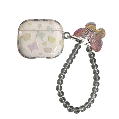 SCJLSDA Schutzhülle für Apple Airpods 4, niedliches Kawaii-Design, Schmetterlings-/Blumenmuster, Kaninchen, Tier-Animation, Kopfhörer-Schutzhülle mit Anhänger, für Jungen und Mädchen (bunter SCJLSDA Schutzhülle für Apple Airpods 4, niedliches Kawaii-Design, Schmetterlings-/Blumenmuster, Kaninchen, Tier-Animation, Kopfhörer-Schutzhülle mit Anhänger, für Jungen und Mädchen (bunter von SCJLSDA