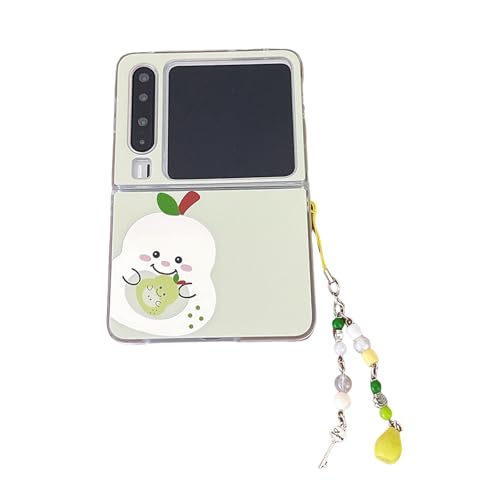 SCJLSDA Schutzhülle für Huawei Pura X, niedliches Kawaii-Fruchtmuster-Design, exquisite TPU-Hülle für Pura X, faltbare Handyhülle mit Armband, mehrfarbig von SCJLSDA