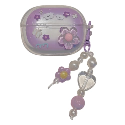 SCJLSDA Schutzhülle für Redmi Buds 6 Pro, niedliches Kawaii-Design, Schmetterling, Kaninchen, Fisch, Tiermuster, exquisite Blumen, Kopfhörer-Schutzhülle mit Anhänger, für Jungen und Mädchen (Blume) SCJLSDA Schutzhülle für Redmi Buds 6 Pro, niedliches Kawaii-Design, Schmetterling, Kaninchen, Fisch, Tiermuster, exquisite Blumen, Kopfhörer-Schutzhülle mit Anhänger, für Jungen und Mädchen (Blume) von SCJLSDA