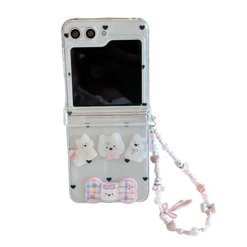 SCJLSDA Schutzhülle für Samsung Galaxy Z Flip 6, niedlich, Schleife, Cartoon, kreatives Design, stoßfeste Handy-Schutzhülle mit exquisitem Armband für Jungen, Rosa SCJLSDA Schutzhülle für Samsung Galaxy Z Flip 6, niedlich, Schleife, Cartoon, kreatives Design, stoßfeste Handy-Schutzhülle mit exquisitem Armband für Jungen, Rosa von SCJLSDA