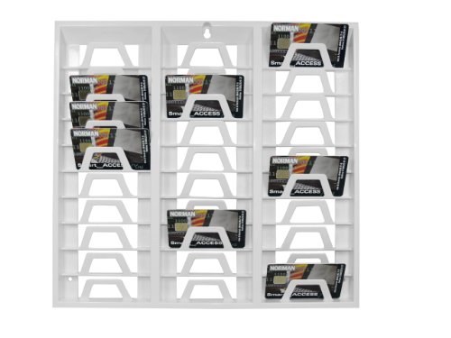 SCM PC-Card GmbH Kartenhalter/Wandhalter für 30 Mitarbeiterkarten Weiss - ideal für Zeiterfassung/Timerecording/für Büroräume, Werkstatt, Fitnessstudio etc. von SCM PC-Card GmbH