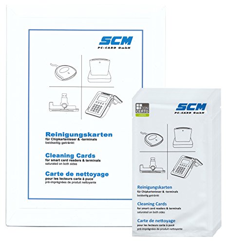 SCR Card Cleaning Kit 10er Pack - Reinigungskarten für Kartenleser / auch Chipdrive von SCM PC-Card GmbH