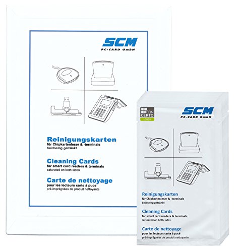 SCM PC-Card GmbH SCR Card Cleaning Kit 20er Pack - Reinigungskarten für Kartenleser/Chipdrive Leser/Identiv/EC Terminal/Tankautomaten von SCM PC-Card GmbH