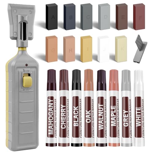 Laminat Reparaturset, Vinyl Reparaturset mit Schmelzwerkzeug, 11 Farben Hartwachs für PVC Vinylboden, Laminatboden, Linoleum Bodenbelag, Holzböden Möbel Arbeitsplattet Reparatur Set Laminat Reparaturset, Vinyl Reparaturset mit Schmelzwerkzeug, 11 Farben Hartwachs für PVC Vinylboden, Laminatboden, Linoleum Bodenbelag, Holzböden Möbel Arbeitsplattet Reparatur Set von SCNK