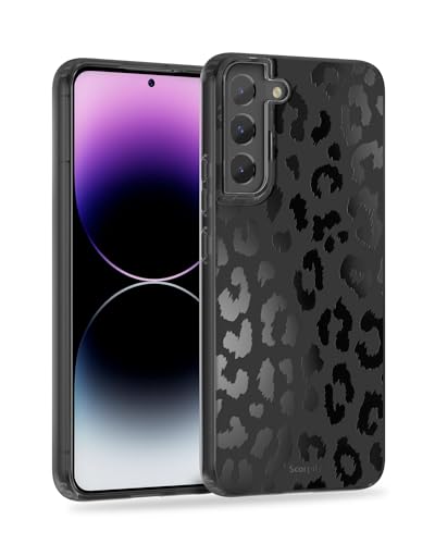 SCORPIFY Kompatibel mit Samsung Galaxy S22 Plus Hülle [Kompatibel mit MagSafe] für Schwarz Leopard Geparden-Druck-Design, niedliche magnetische Handyhülle für Frauen und Mädchen, schlanke Stoßstange von SCORPIFY