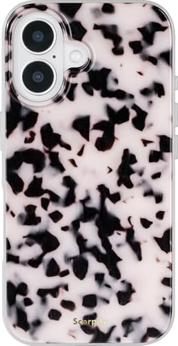 SCORPIFY für iPhone 16 Plus Hülle mit rosa Schildkröten Design [Kompatibel mit Magnetic], süße braune magnetische Telefonabdeckung für Frauen und Mädchen, schlanker stylischer Bumper von SCORPIFY