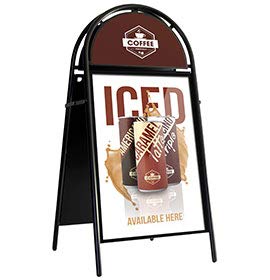 Booster A-Board - Attrative Poster A-Board mit halbrunden Kopf (A1 Schwarz) - Booster A-Board - Attrative poster A-board with semi-circular header (A1 Black) von SCRIBO