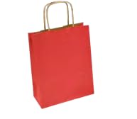 Farbige Papiertüten - ohne Druck (250 Stück) (rot, Mini) von SCRIBO