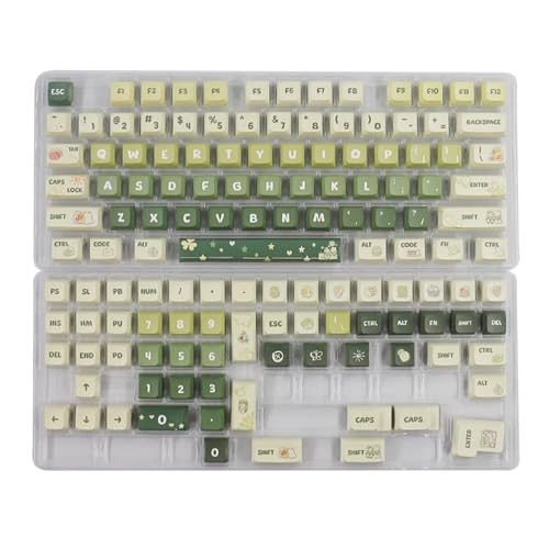 SCUDGOOD 133 Tasten/Set XDA Profil Tastenkappe Mit Grünem Design Für Mechanische Tastaturen PBT Farbstoff Tastenkappen Für Schalter XDA Profil von SCUDGOOD
