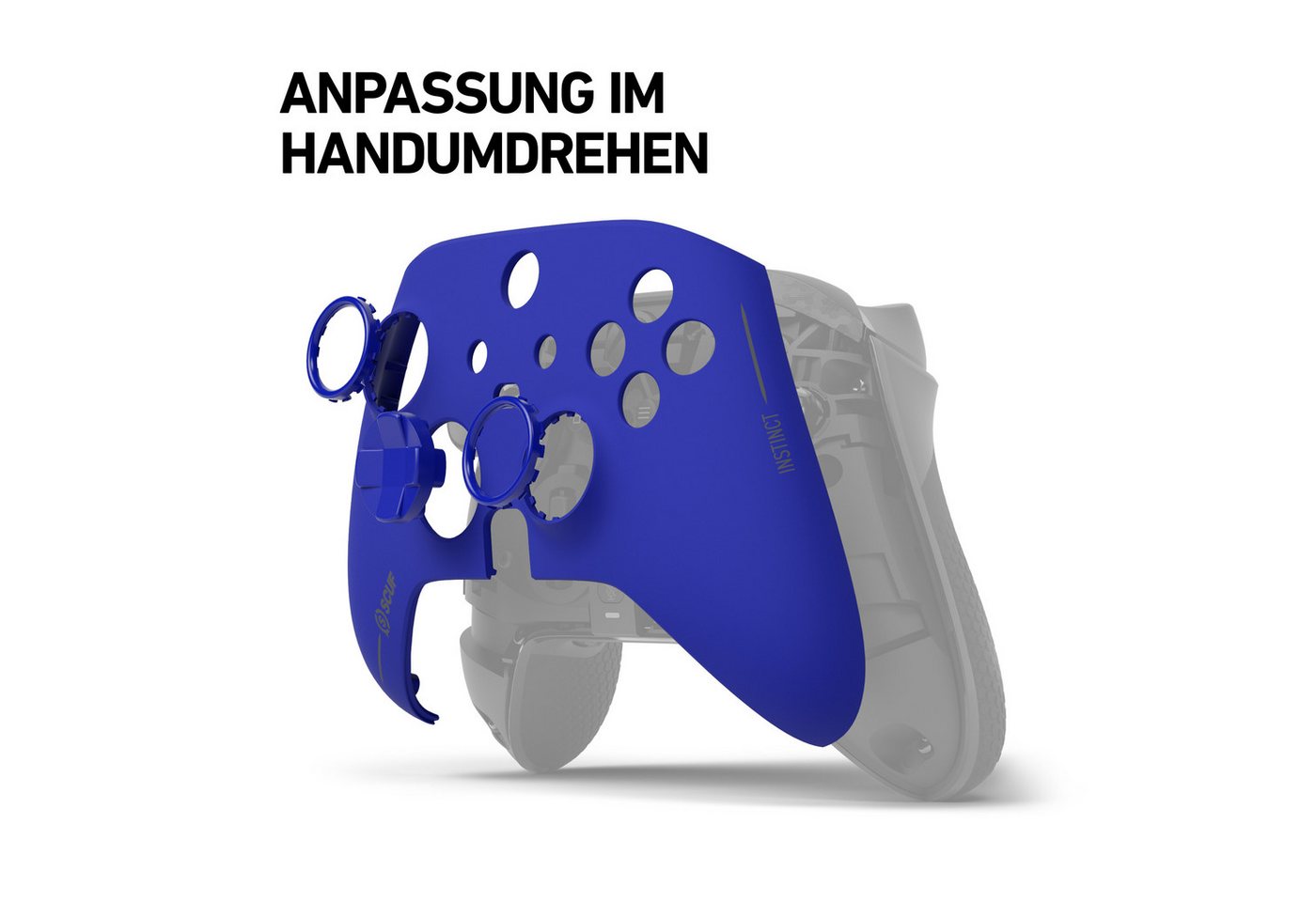 SCUF Gaming Instinct Faceplate Kit - Blue FP, Blue Ring, Blue Hybrid D-Pad Zubehor für Xbox Contoller von SCUF Gaming