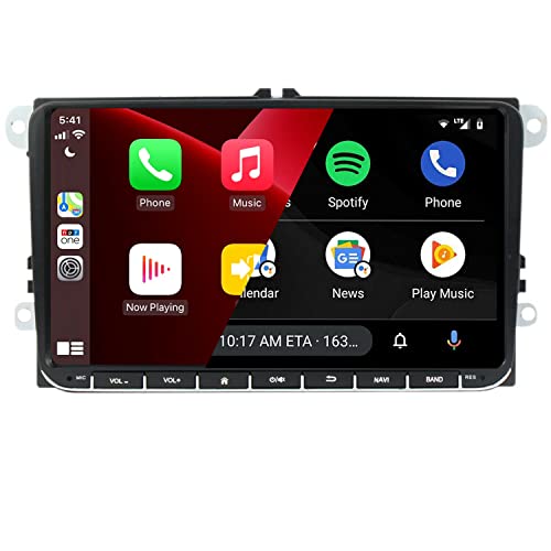 SCUMAXCON 9 Zoll 8-Core Advanced DSP kabellos CarPlay Android Auto Autoradio Android 11 4+64 GB IPS 4G LTE/5GWiFi GPS RDS Bluetooth USB OPS RVC für VW Golf 5 6 Passat Polo 5 Caddy Touran Tiguan von SCUMAXCON