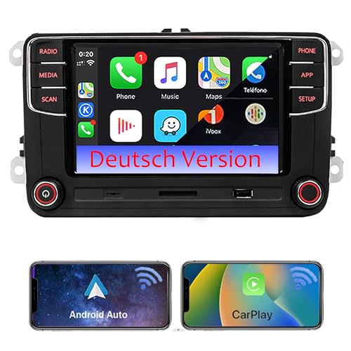 SCUMAXCON Autoradio Deutsch RCD360 Pro3 RCD330 Carplay Wireless Android Auto RVC USB Bluetooth SD RVC für Golf 5 MK5 MK6 CC Polo 5 Caddy Passat B6 B7 Tiguan Jetta von SCUMAXCON