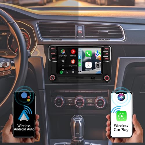 SCUMAXCON Autoradio RCD360 PRO3 RCD330 Wireless Carplay Wireless Android Auto RVC USB Bluetooth SD ohne OPS/PDC für Golf 5 MK5 MK6 CC Polo Candy Passat B6 B7 von SCUMAXCON