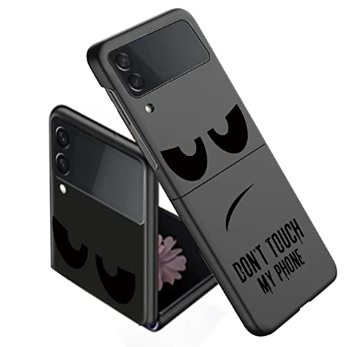 CXKJ Handyhülle für Samsung Galaxy Z Flip 3 (6.70 Zoll),Black Hardcase Ultra Dünn Hülle Stoßfest Bumper Cover,für Samsung Galaxy Z Flip 3 Case - CX1 von SCXKJL