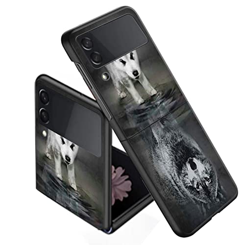 CXKJ Handyhülle für Samsung Galaxy Z Flip 3 (6.70 Zoll),Black Hardcase Ultra Dünn Hülle Stoßfest Bumper Cover,für Samsung Galaxy Z Flip 3 Case - CX23 von SCXKJL