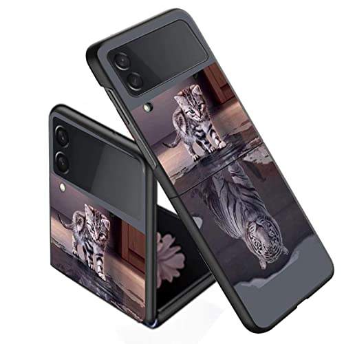 CXKJ Handyhülle für Samsung Galaxy Z Flip 3 (6.70 Zoll),Black Hardcase Ultra Dünn Hülle Stoßfest Bumper Cover,für Samsung Galaxy Z Flip 3 Case - CX8 von SCXKJL