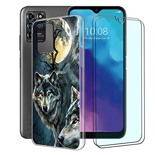 CXKJ Handyhülle für Zte Blade V30 Vita (6.82 Zoll) Silikon Hülle + [2 Stück] Schutzfolie,Transparent TPU Weiche Schutzhülle Bumper Case Handyhülle mit 9H Gehärtetes Glas Film - CX24 von SCXKJL