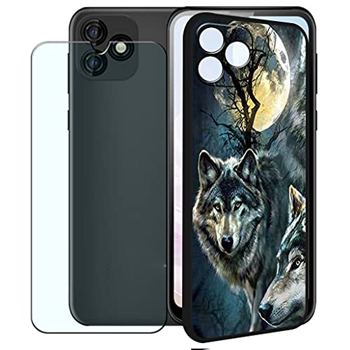 SCXKJL Handyhülle für Blackview Oscal C20 Pro (6.09 Zoll) Silikon Hülle + Schutzfolie, Schwarz TPU Weiche Ultra-dünne Schutzhülle, Bumper Case Handyhülle mit 9H Gehärtetes Glas Film - CX24 von SCXKJL