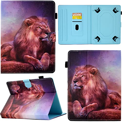 SCYENZ Ooboom Universal Hülle für All 9,7" 10" 10,1" Zoll Android Tablets, PU Leder Flip Smart Cover Schutzhülle Dünn Tasche Brieftasche Wallet Case Ständer mit Kartenfächer Magnetverschluss - Löwe SCYENZ Ooboom Universal Hülle für All 9,7" 10" 10,1" Zoll Android Tablets, PU Leder Flip Smart Cover Schutzhülle Dünn Tasche Brieftasche Wallet Case Ständer mit Kartenfächer Magnetverschluss - Löwe von SCYENZ