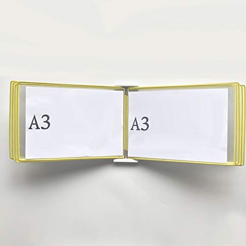 Display Rack, An der Wand montierter Aktenhalter, Hängender Wand-Akten-Organizer, An der Wand montiertes A3-Poster-Flipbook-Display, An der Wand montierter transparenter Präsentationsständer for lose von SDGBCXD