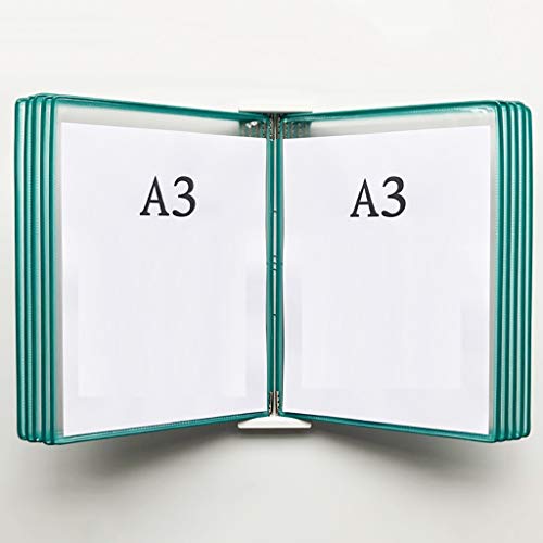 Display Rack, An der Wand montierter Aktenhalter, Hängender Wand-Akten-Organizer, An der Wand montiertes A3-Poster-Flipbook-Display, An der Wand montierter transparenter Präsentationsständer for lose von SDGBCXD