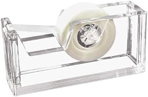 Klebebandabroller, Eleganter Schreibtisch-Klebebandspender aus Acryl und Gold – Moderner Magic Tape-Halter mit 1-Zoll-Kern for den Einsatz zu Hause oder im Büro Klebebandabroller, Eleganter Schreibtisch-Klebebandspender aus Acryl und Gold – Moderner Magic Tape-Halter mit 1-Zoll-Kern for den Einsatz zu Hause oder im Büro von SDGBCXD