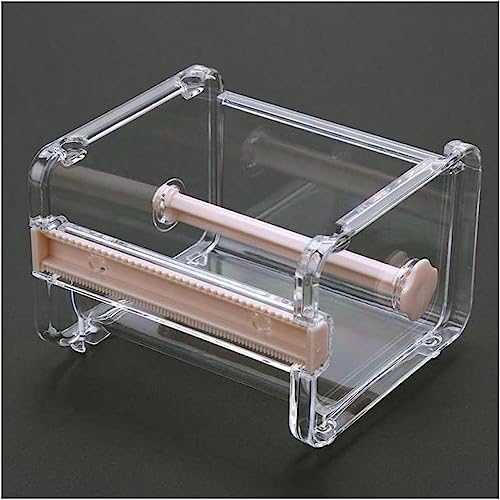 Klebebandabroller, Tragbarer Klebebandspender for den Schreibtisch – Magischer Klebeband-Organizer mit Cutter for einfache Verwendung(Beige) von SDGBCXD