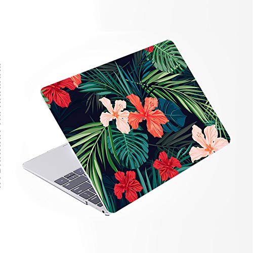 SDH Für MacBook Air 13 Zoll Hülle 2020 Release A2179 mit Retina, Kunststoff Muster Hartschale & Laptop Sleeve Tasche & Tastatur Cover für MacBook Air 13 mit Touch ID, Pflanzenblätter 8 von SDH