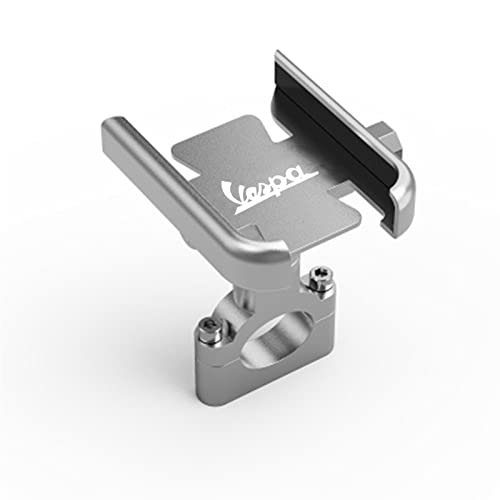 SDJY Für Vespa GTS 125 250 300 2021 Granturismo Handyhalter Motorrad CNC Lenker Mobile GPS Ständer Halterung (Color : Handlebar Silver) von Intenst