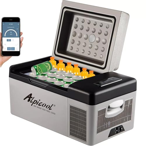 SDKEHUI Tragbare Gefrierbox Minikühlschrank Elektrische Kühlbox 12V/24V, Auto Kühlbox 20 L Kühlbox Elektrisch -20℃ ~20℃ Kompressor Kühlbox, für Auto, LKW, Boot, RV mit USB Anschluss [Energieklasse B] von SDKEHUI