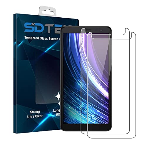 SDTEK *2 Pack Schutzglas Kompatibel mit Alcatel 1B (2022), Glas Glasfolie Hartglas Folie Tempered Glass Screen Protector Schutzfolie Displayschutzglas von SDTEK