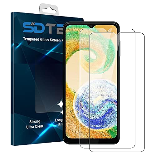 SDTEK *2 Pack Schutzglas Kompatibel mit Samsung Galaxy A04s, Glas Glasfolie Hartglas Folie Tempered Glass Screen Protector Schutzfolie Displayschutzglas von SDTEK
