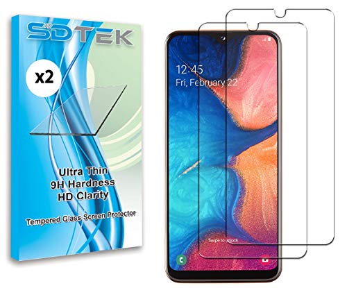 SDTEK *2 Pack Schutzglas Kompatibel mit Samsung Galaxy A20e, Glas Glasfolie Hartglas Folie Tempered Glass Screen Protector Schutzfolie Displayschutzglas von SDTEK